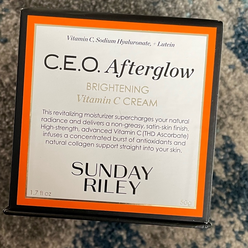 BNIB Sunday Riley CEO Afterglow Brightening Vitamin C Cream 1.7 oz